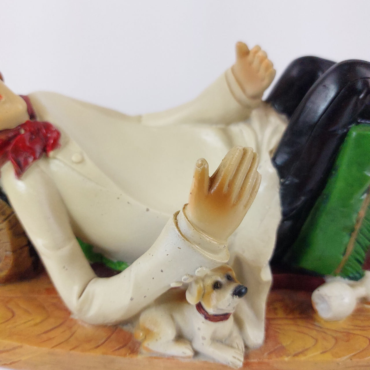 Vintage French Bottle Chef Holder Ceramic Hand Painted -872 grams Acceptable.7