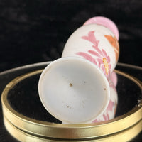 Thumbnail for Victorian Pink Milk Glass Vase Portrait Girl Hand Painted Enamel 8” Antique Vase10