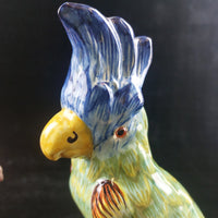 Thumbnail for Antique c1890 France Desvres Fourmaintraux Parrot Faience porcelain Cockatoo 10