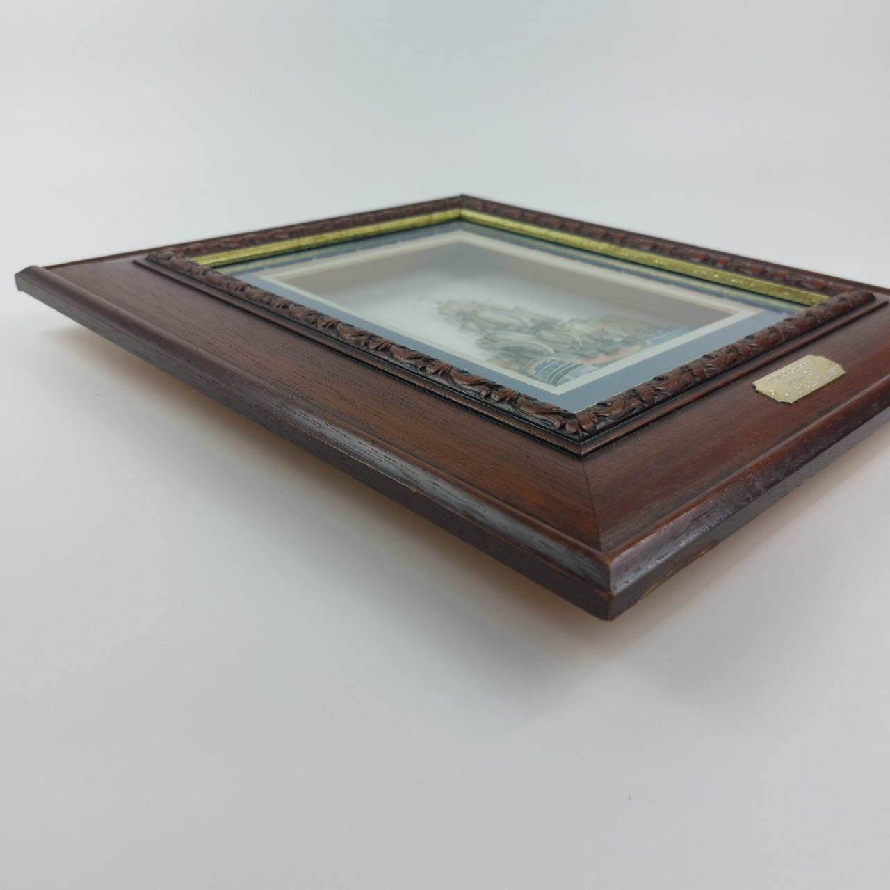 Framed 3D Art H.M.B. Endeavour  Refit Handcrafted  Signed by Freeman Whitby11