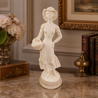 Thumbnail for Studio Bessi G. Lady Figurine Signed Resin, Country, hat damaged 17