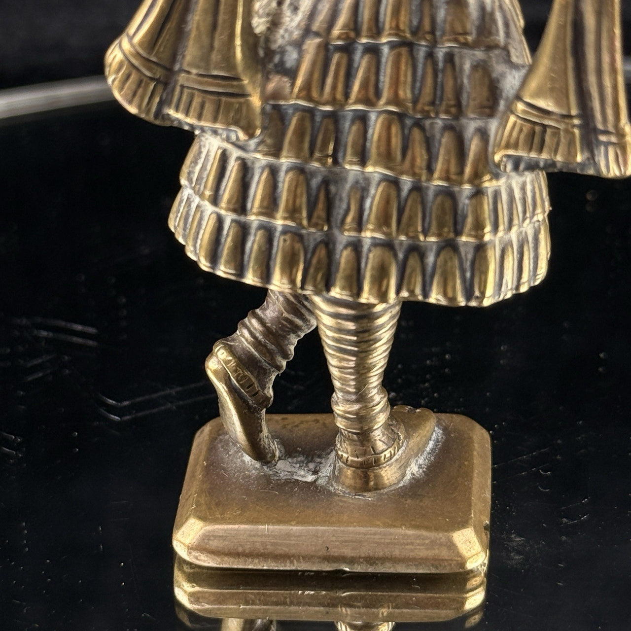 Vintage / antique Indian Brass Krishna Dancing Statue â 5â Hindu Deity figur3