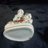 Thumbnail for Staffordshire Figure Painted Couple with Goat Mantel Vase Victorian 8