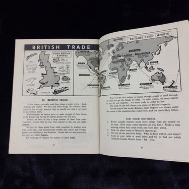The Modern School Visual Geographies, 3 vintage school Book Set 1950s Reprints0