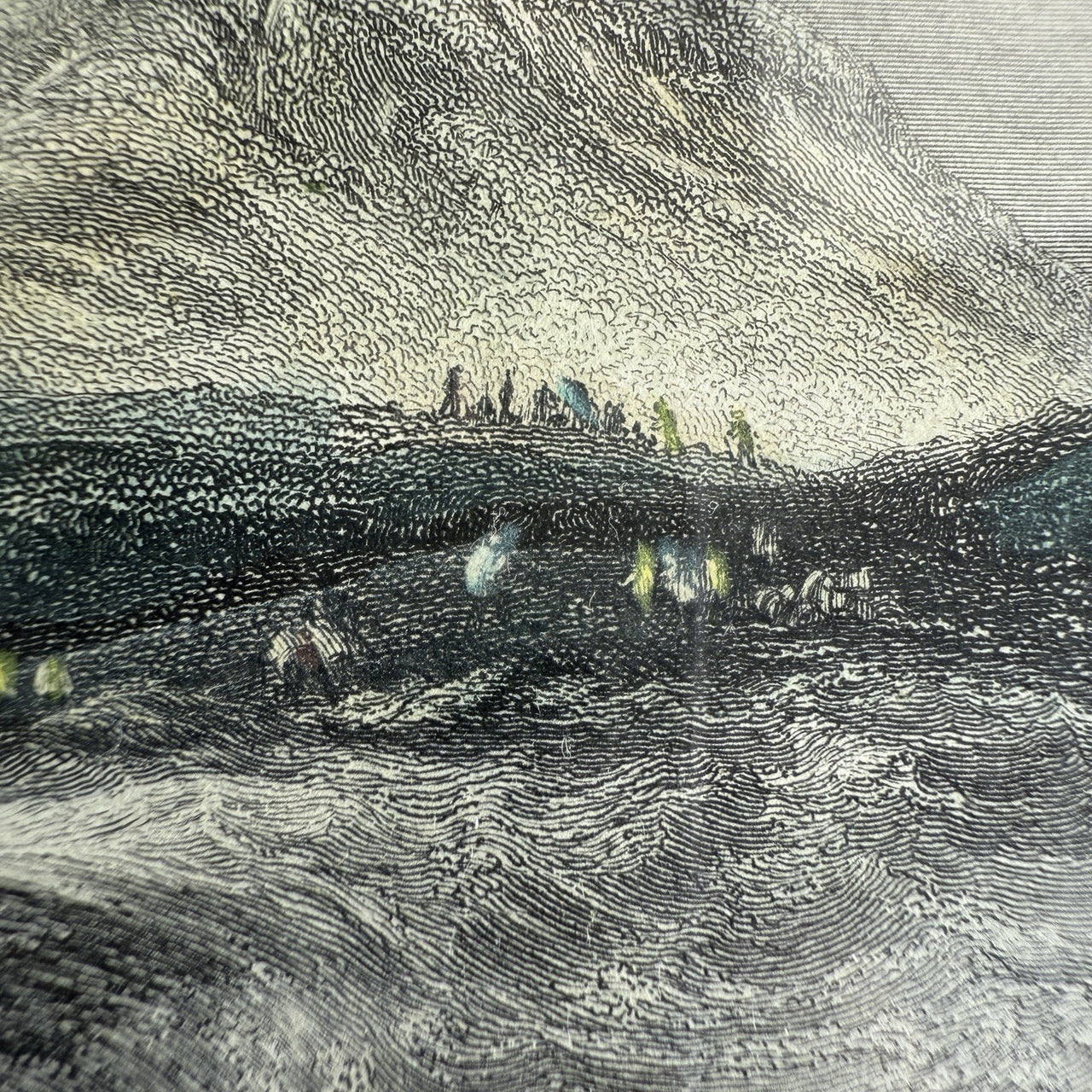 Antique Hand-Colored Lithographs Dunstanborough Castle & Tynemouth Pair Prints5