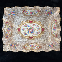 Thumbnail for James Pompadour Kent Chelsea Bowls x6 Center Dish Vintage Floral Gilt Set Large8