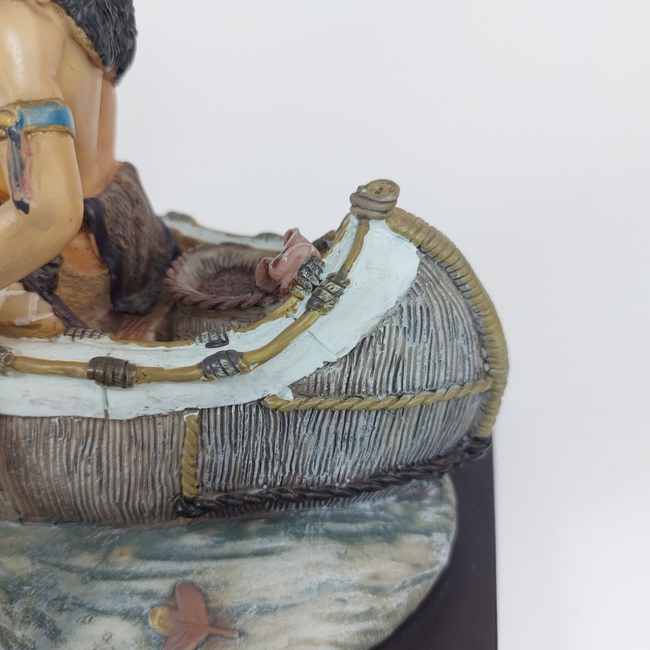 Academy Native American Canoe Sculpture Figurine Collectible 6.5" United States5