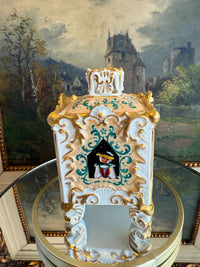 Thumbnail for Rare Antique Porcelain Victorian Potpourri Jar /vase/ box German/Dresden Style16