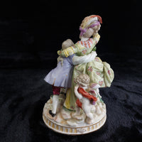 Thumbnail for Antique Dresden Style Porcelain Figurine The Broken Bridge Michel Victor Acier7