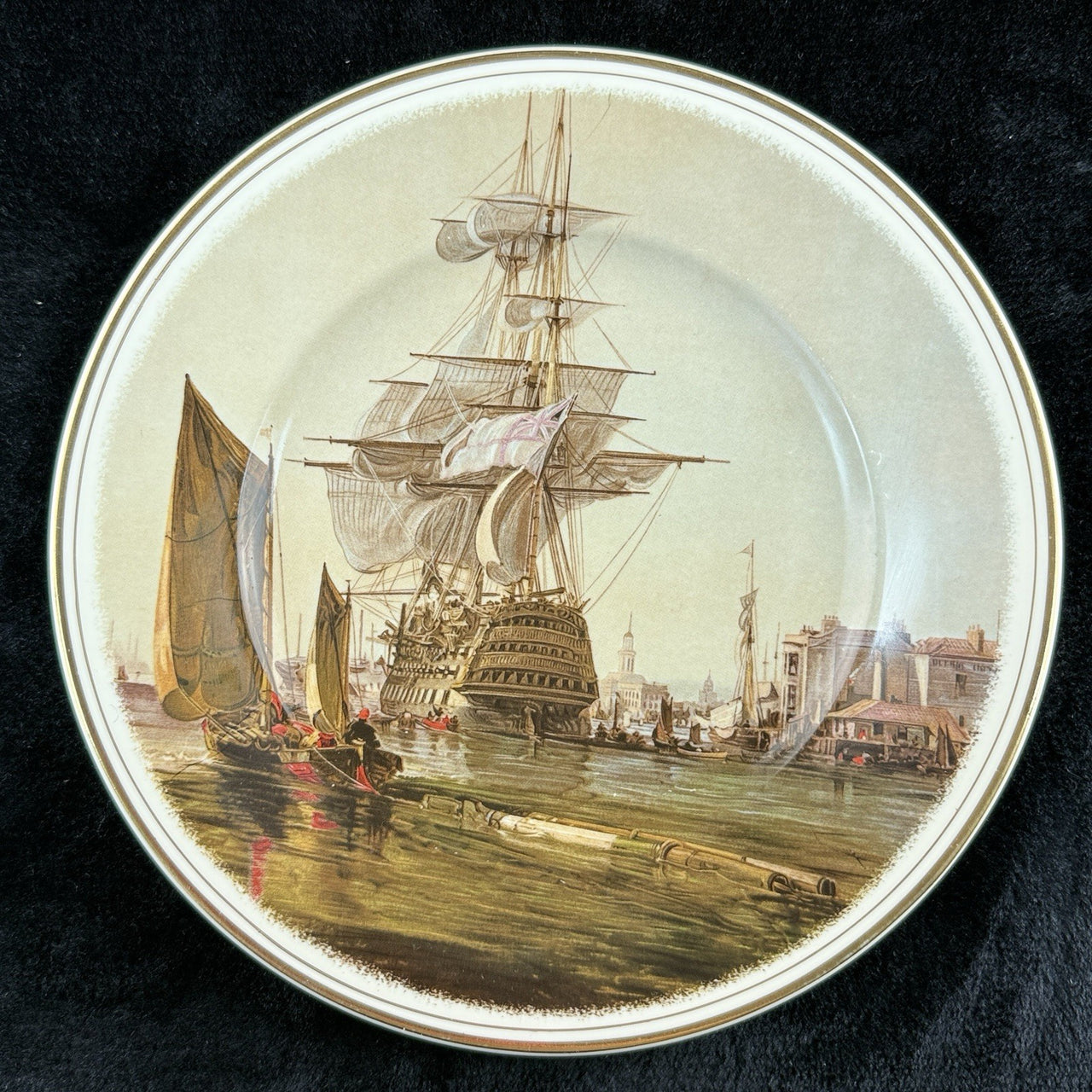 John Ward China Bone Plates Set of 2 Whalers & Return to Harbour Nautical Ship6