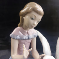 Thumbnail for NAO Lladro Girl with Swan Figurine 1986 7.5