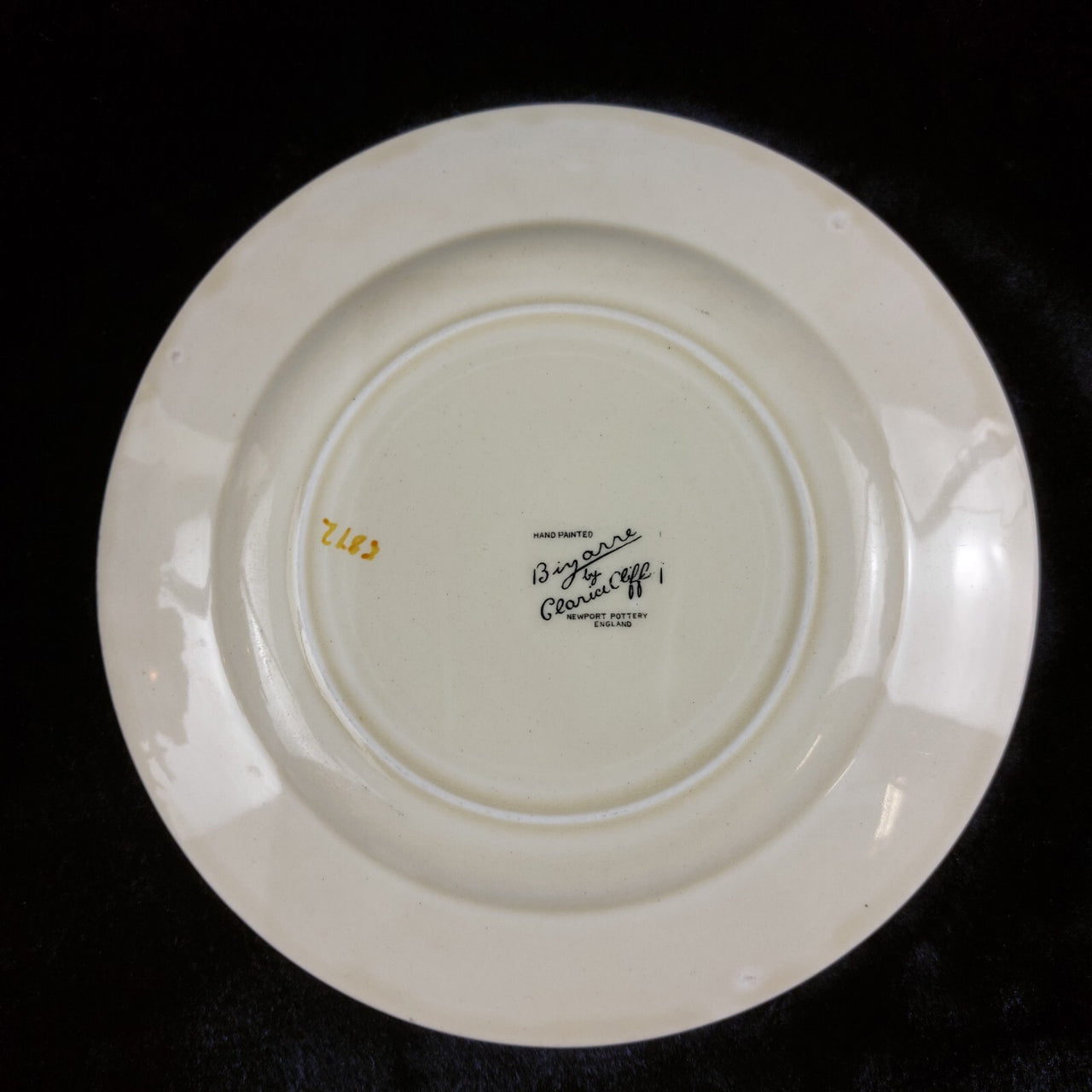1927-1936 Clarice - Cliff "Bizarre" Plate 8" Rare Newport Pottery England Brand.5