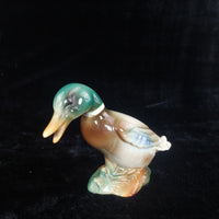 Thumbnail for Vintage Porcelain Duck Good Figurine Mallard Green Head Glazed Ceramic Tall 5