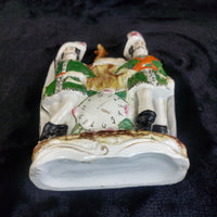 Thumbnail for 19th antique century Staffordshire Hunter Figurine Deer Antler 9