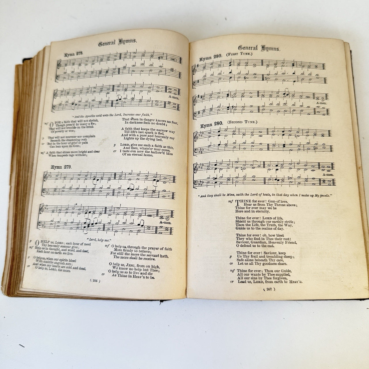 Hymns &modern Ancient Old Leather Bound William Clowes Church Music Book 18898