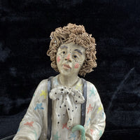Thumbnail for Vintage Rare Signed by JR Art Pottery Clown Clay Figurines Lot of 218