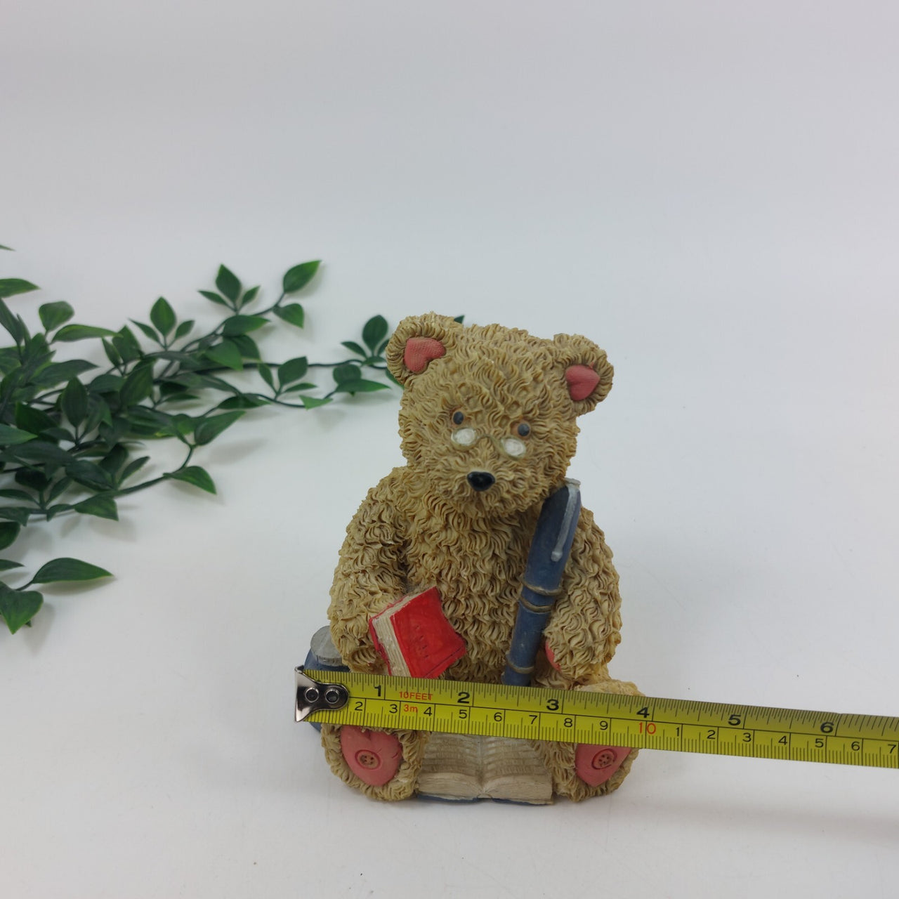 Regency Fine Arts Collectible "The Novelist" Teddy Bear Figurine Ornament 6"15