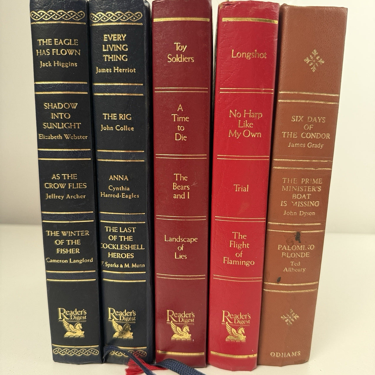 Readers Digest and Odhams 5 Novel Hardbacks Eagle Has Flown Longshot Condensed2