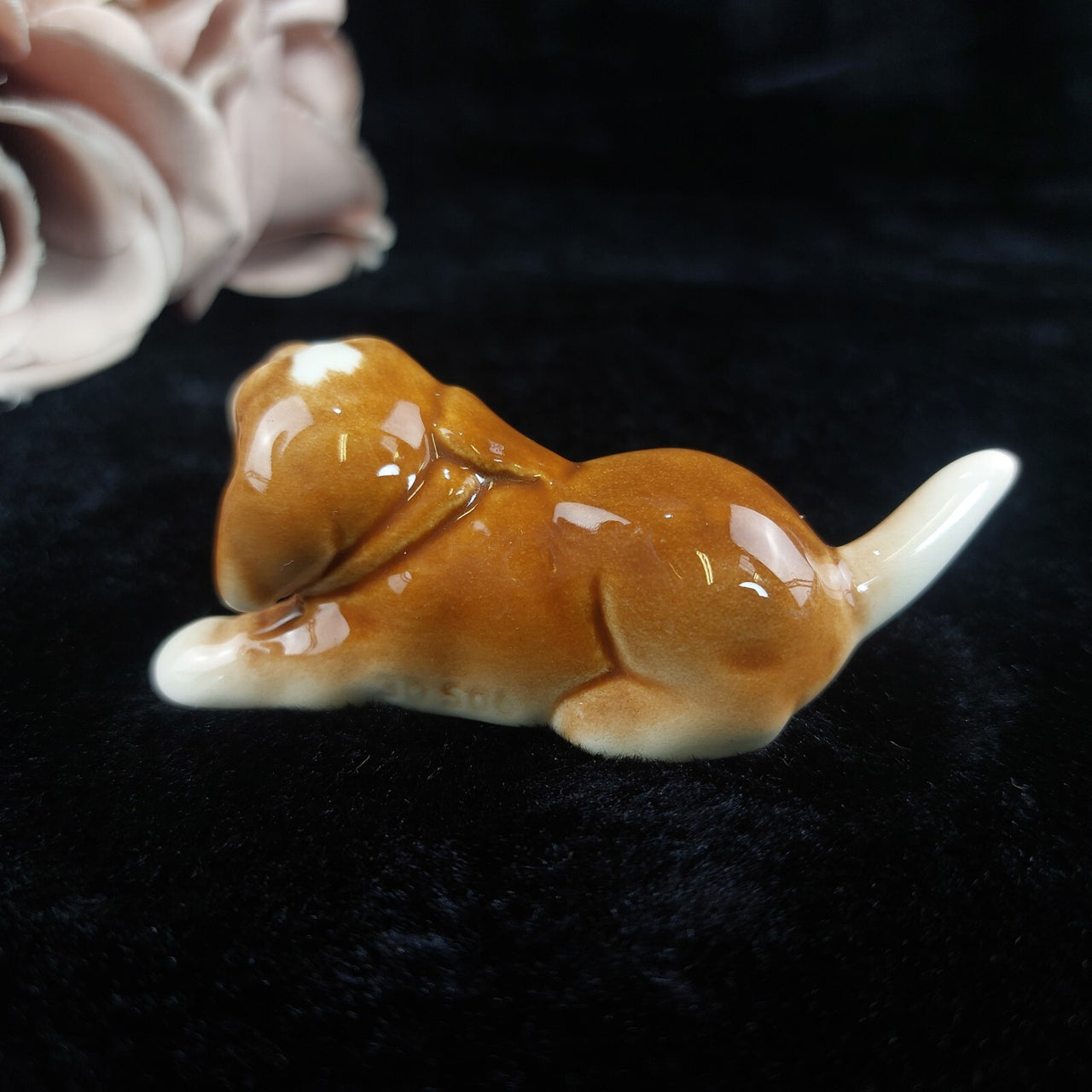 Goebel West Germany Puppy Brown Figurine Hand Painted Vintage Dog Collectible 3"2