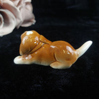 Thumbnail for Goebel West Germany Puppy Brown Figurine Hand Painted Vintage Dog Collectible 3