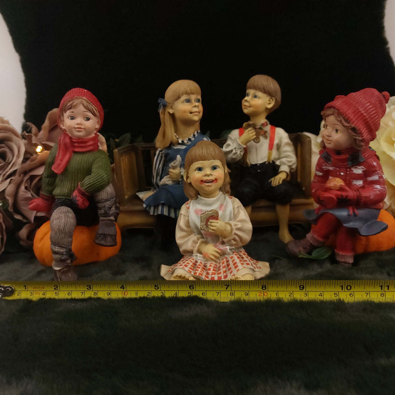 Candy Designs Rare Norway Children Figurines Set – Mixed Conditions, With Bench 2