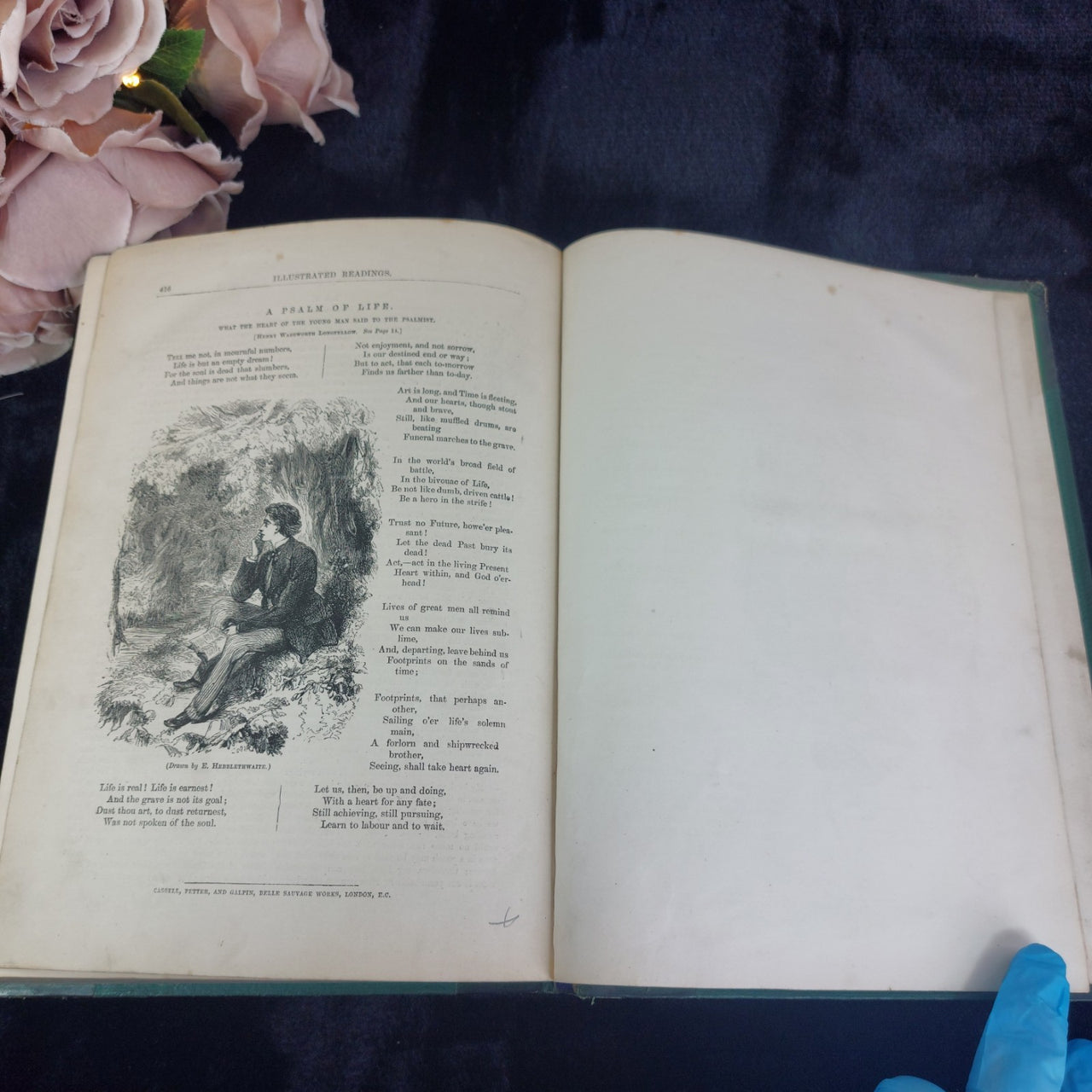 Cassell Penny Readings Vol I II Tom Hood Leather Illustrated Books Antique Set17