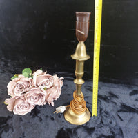 Thumbnail for Vintage Brass Lamp Table Good Patina EU Plug Classic Electric Light 15