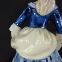 Thumbnail for Vintage Porcelain Foreign Lady Musician Figurine 6.5