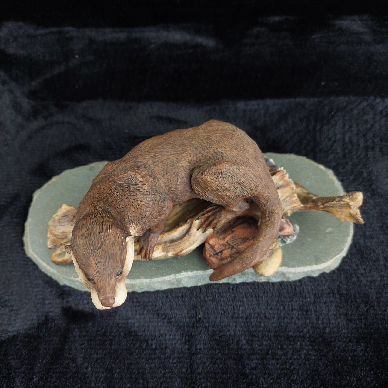 Border arts fine Edmann 1978 Limited Otter Sculpture 306/350 Stone Base Wil6