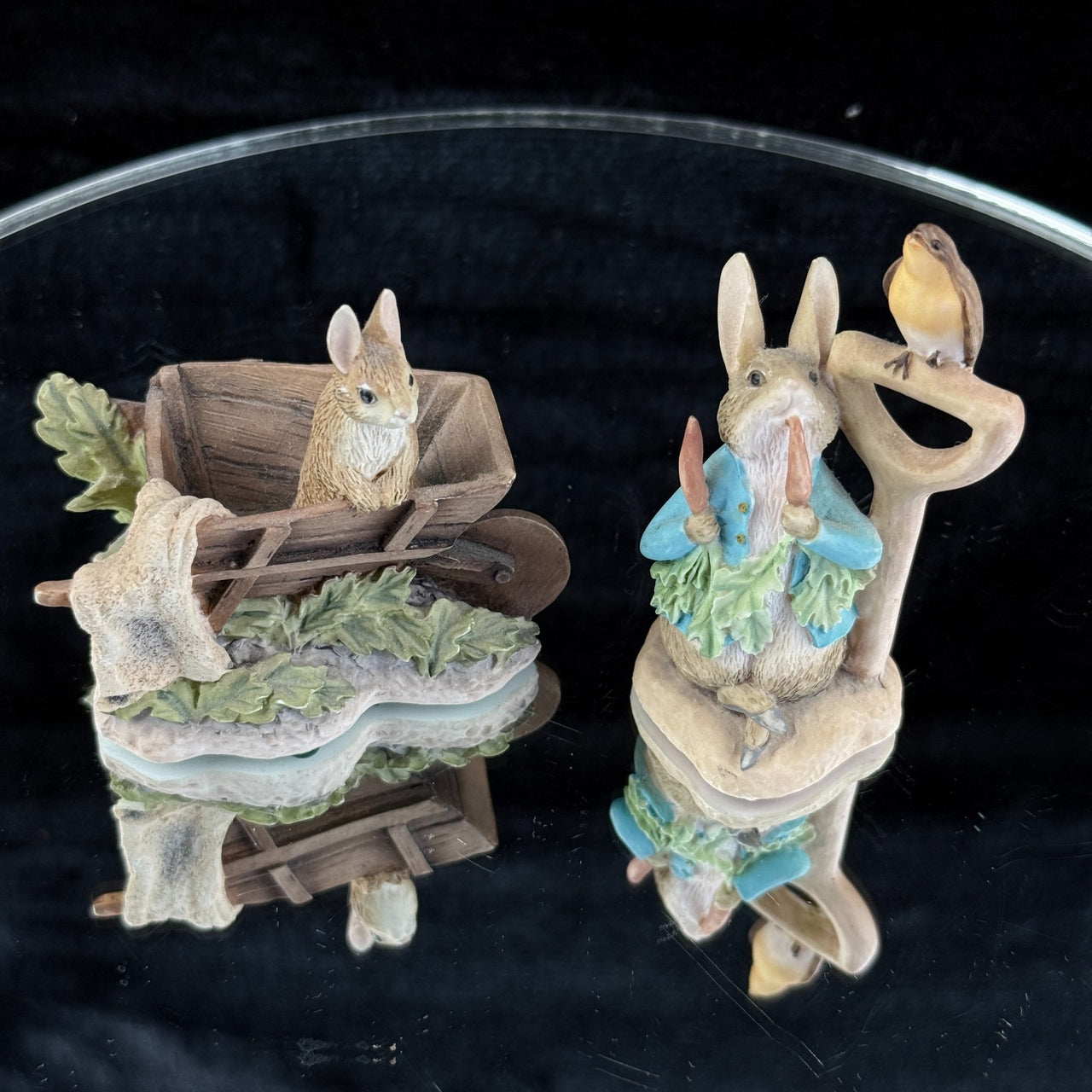 Beatrix Potter Peter Rabbit Figurines FW & Co  BFA Scotland Set of 2 1992 & 19968