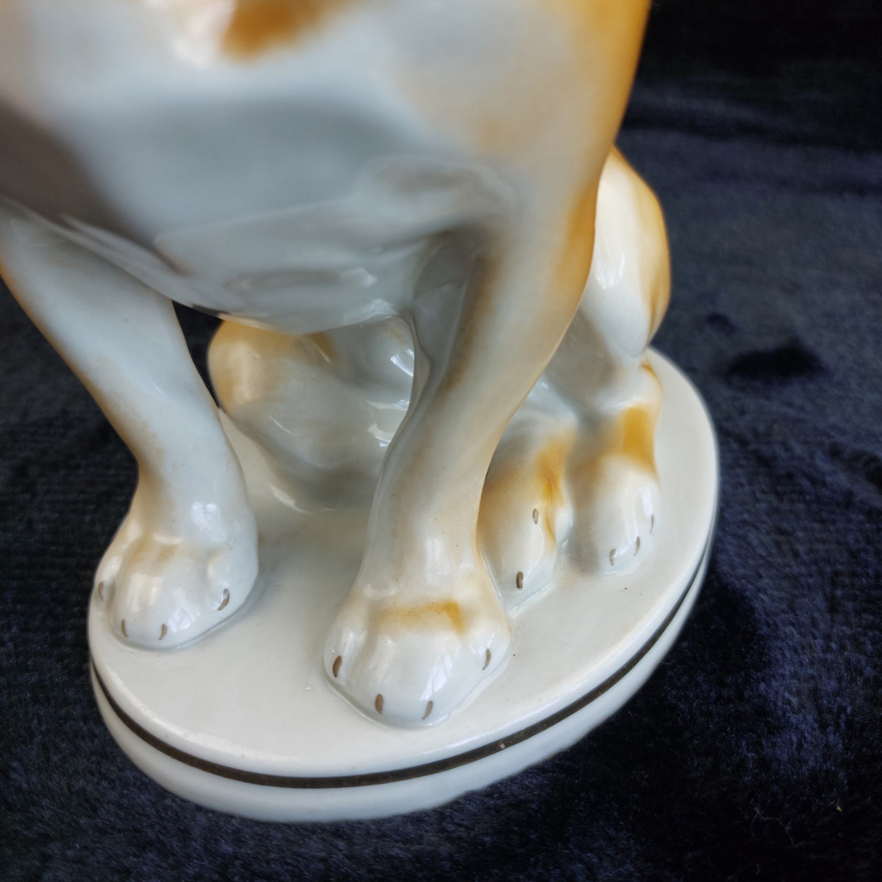 LFZ USSR Bulldog Figurine Porcelain Dog 8.5" Hand Painted Rare Era Soviet Brown6