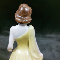 Thumbnail for Porcelain Coalport stunning lady Figurine yellow - Cindy Mint collectable 2