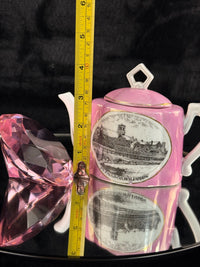 Thumbnail for Clear & Pink Collectibles Lot - Miniature Souvenir Teapot & Crystal Diamond Rare5