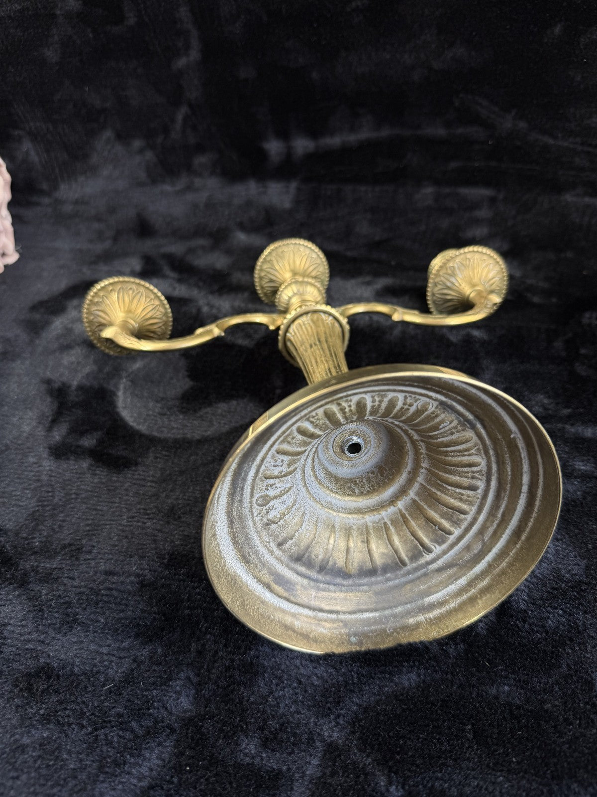 Vintage Solid Ornate Brass Candelabra - Neoclassical/Victorian Style Collectable7