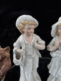 Thumbnail for antique figurine couple see the pics decor bookshelf collectables Unmarked White13