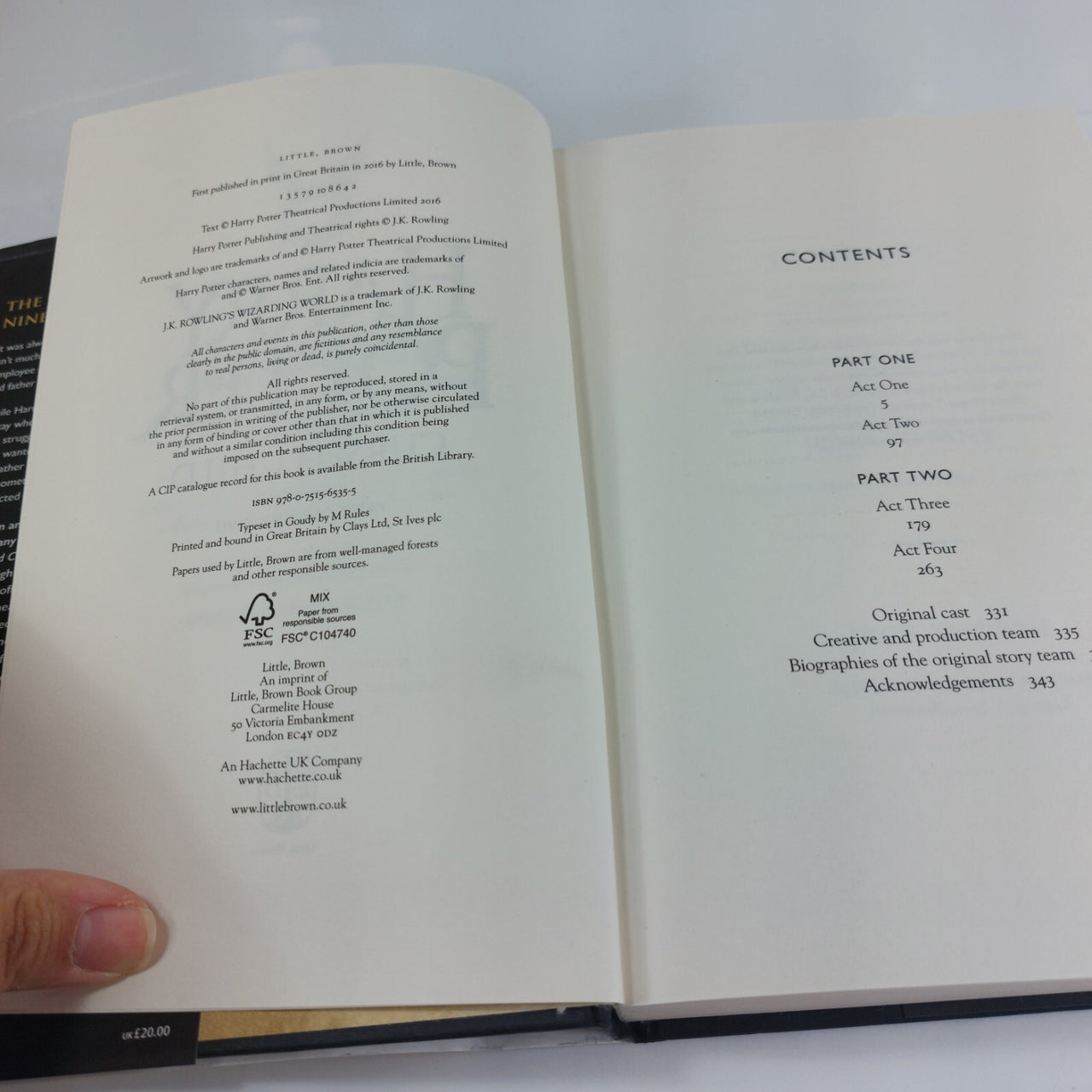 Special Rehearsal Script Parts II & I - Harry Potter and the Cursed Child book6