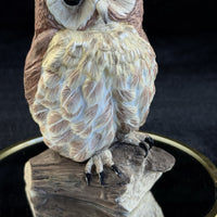 Thumbnail for Wedgwood Art Mottled Glass Owl Paperweight bookshelf Figurine 1970s decor5