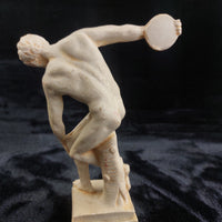 Thumbnail for Greek Discobolus Thrower Discus Statue Made in Greece – 7in Resin Figure 347g.10