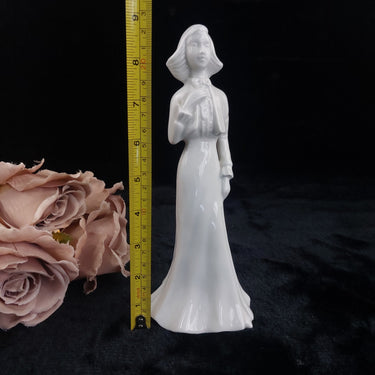 Vintage white Porcelain beautiful Girl Figurine 9