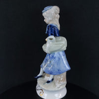 Thumbnail for Vintage Porcelain Foreign Lady Musician Figurine 6.5