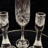 Thumbnail for Vintage Cut Crystal Glassware Set – 6 Champagne Flutes & 2 Candlestick Holders11