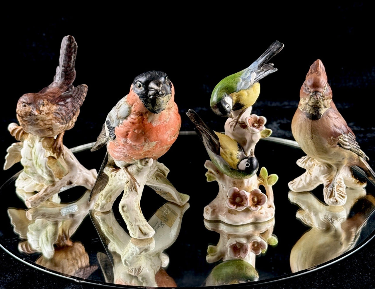 4* Goebel Vintage Bird Figurines 1960s W Germany HandPainted Porcelain Bird Lot0