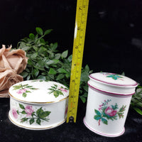Thumbnail for Staffordshire Crown Set Porcelain of 2 Small Canister & Trinket Box Fine China15
