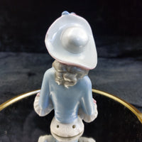 Thumbnail for Germany Half Porcelain Doll Pair Lady Figurines Hand Painted 4.2 in 1006 Vintage15