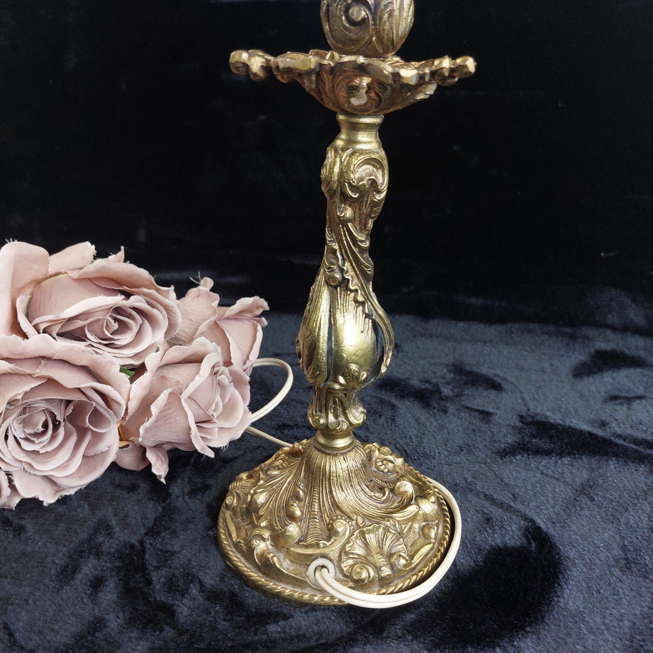 Antique style Brass Baroque Table Lamp, 14 in, see the pictures Gold6