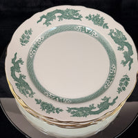 Thumbnail for Royal Cauldon Antique Green Dragon Plates x6 England Ironstone c.1900s. 10.5