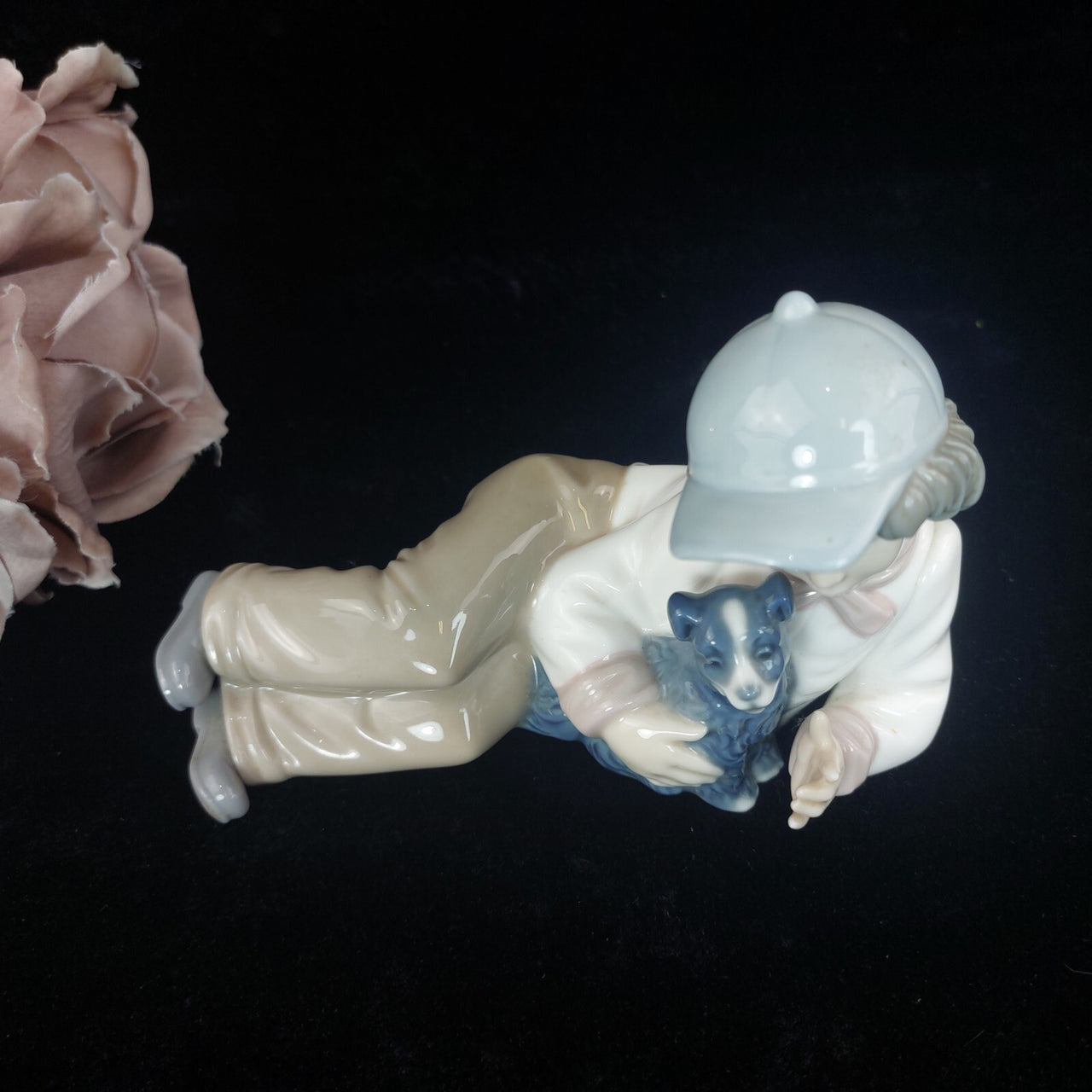 NAO by Figurine Lladro 6" Boy with Dog 1991 Spain Porcelain Collectible decor2