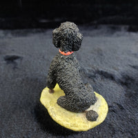 Thumbnail for Border Arts Fine Black Poodle Figurine Ayres Handmade Scotland Dog Statue 1983.4