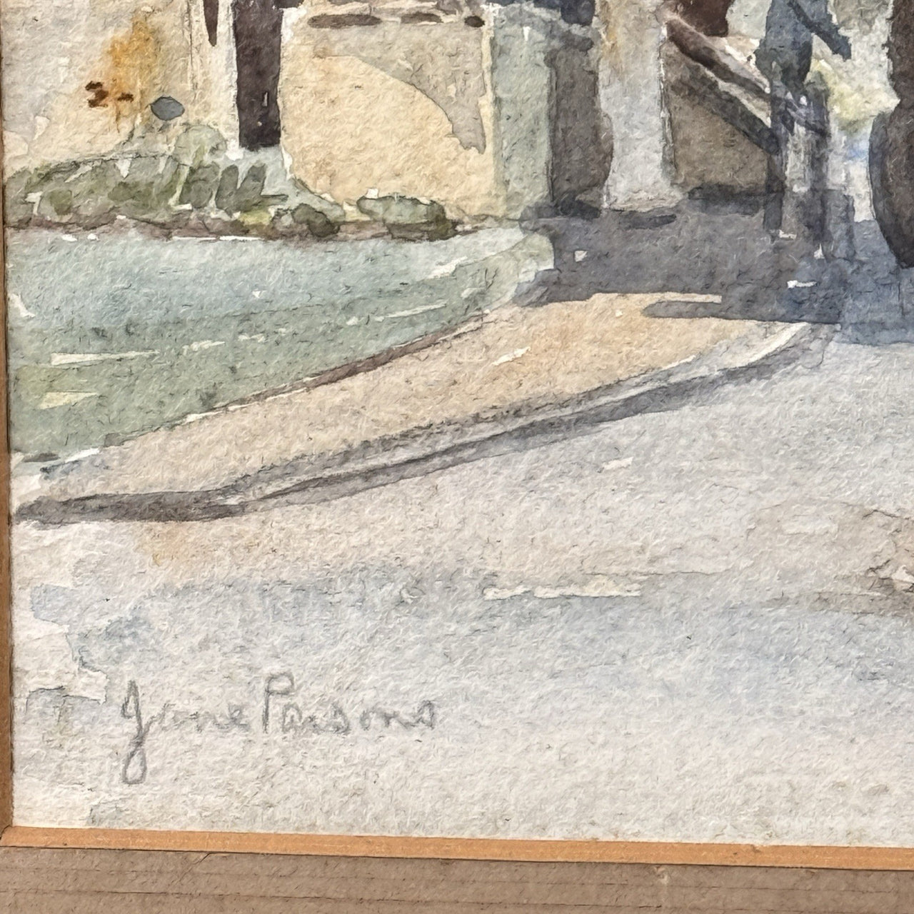 Jane Parsons Hatfield Village Watercolour Original Painting Framed Signed wall4