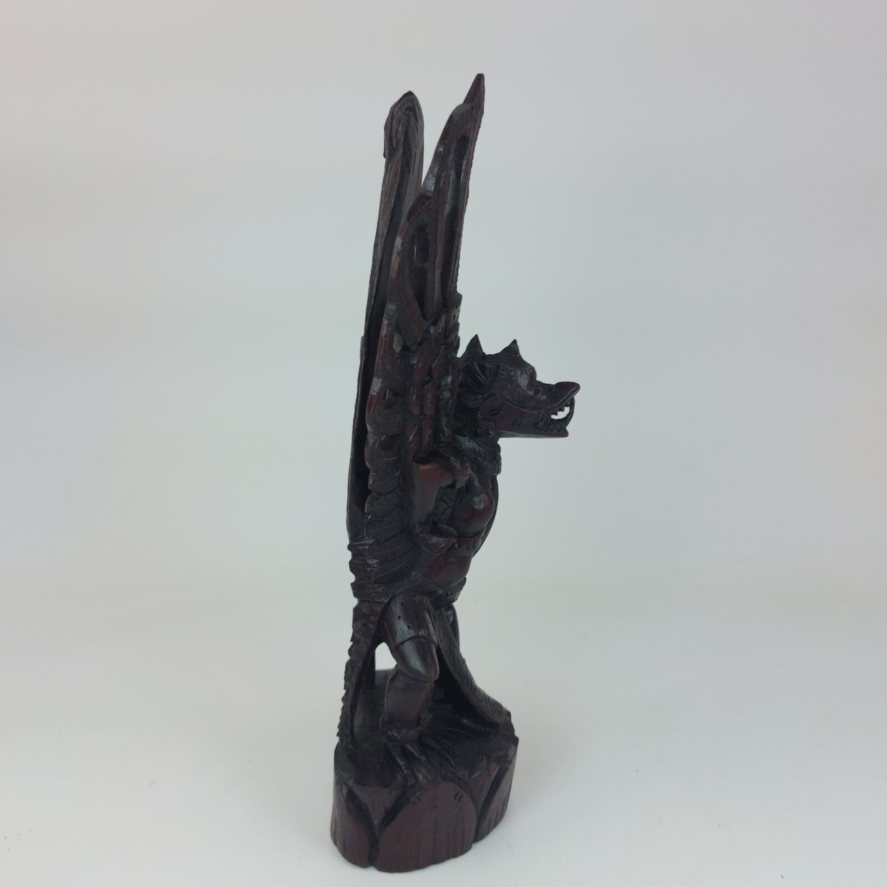 Garuda Hand Carved Wood Statue 10" Hindu Buddhist Bird Mythical Art gift xmas.6